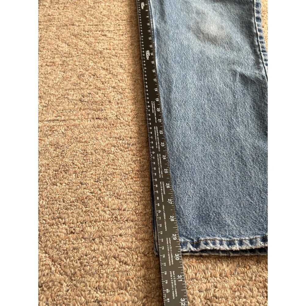 Vintage Lee Jeans Mens 31x30 Straight Leg Light Wash 90s - Picture 7 of 8